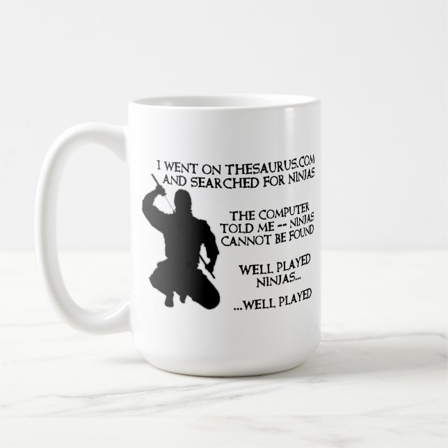 Thesaurus Ninjas Funny NinjaMug Tasse (Links)