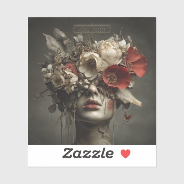 These Fleeting Lips — Gothic Fine Art Aufkleber (Blatt)