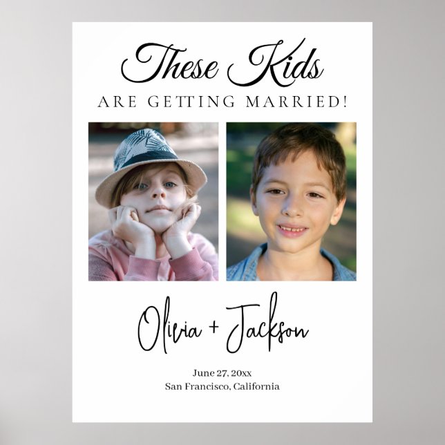 These Kids Are Getting Married Rehearsal Dinner Poster (Vorne)