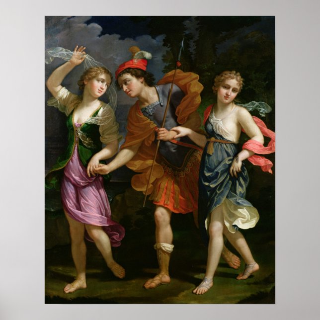 Theseus mit Ariadne und Phaedra Poster (Vorne)