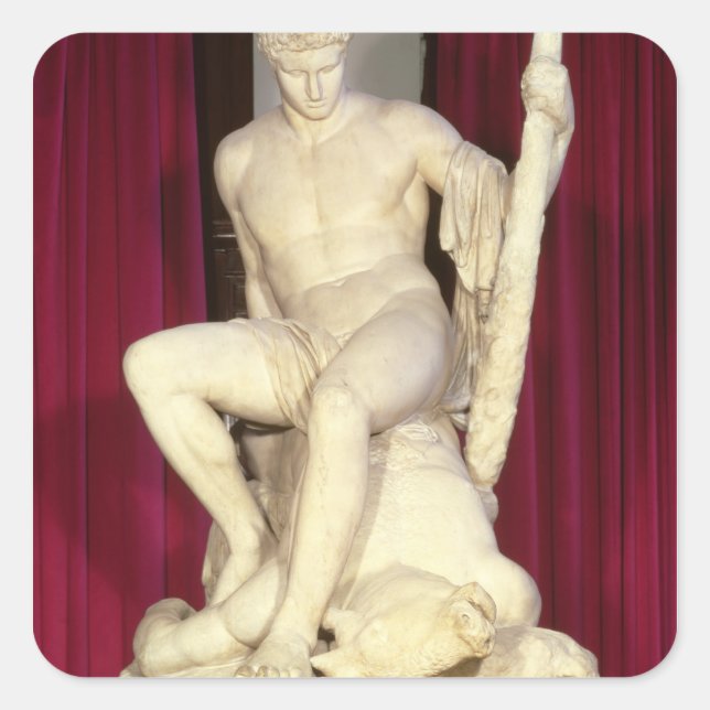 Theseus und der Minotaur, 1782 Quadratischer Aufkleber (Vorderseite)