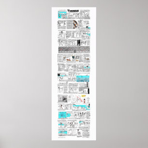 Theseus und Minotaur - Graumythcomix-Streifen Poster