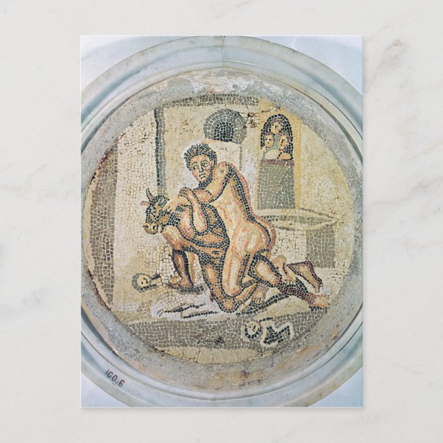Theseus Wrestling mit dem Minotaur Postkarte (Vorderseite)