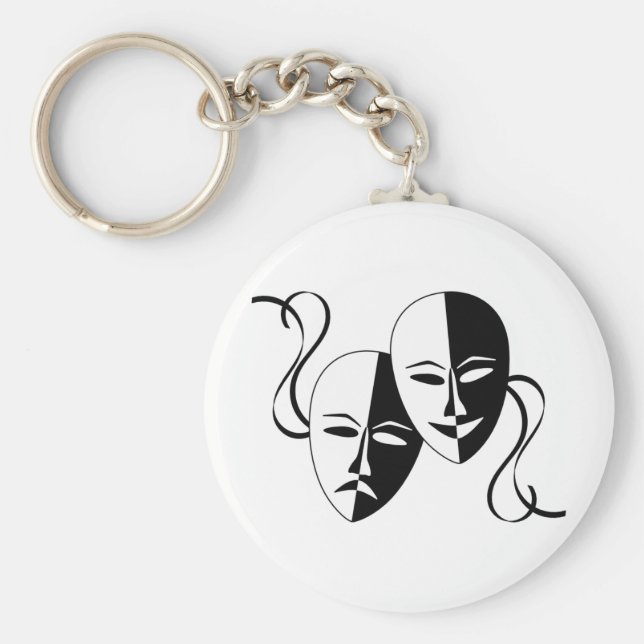 Thespian Mask Schlüsselanhänger (Vorne)