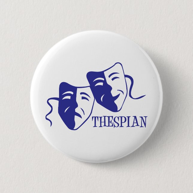 Thespianblau Button (Vorderseite)