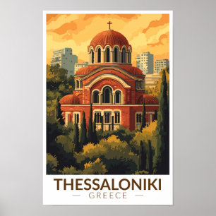 Thessaloniki Griechenland Agios Pavlos Reise Kunst Poster