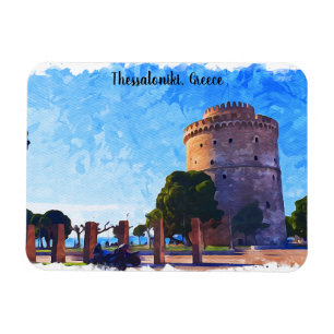 Thessaloniki Griechenland Aquarellbilder Magnet