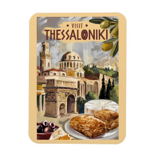 Thessaloniki Griechenland Malerische Reise Kunst V Magnet