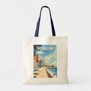 Thessaloniki Griechenland Reise Kunst Vintage Tragetasche