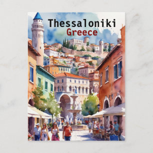 Thessaloniki Griechenland Reisen Aquarellbilder Postkarte