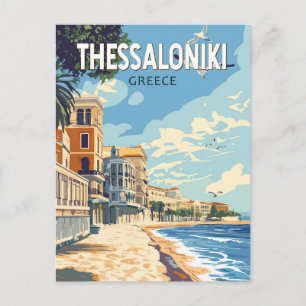 Thessaloniki Griechenland Reisen Kunst Vintag Postkarte