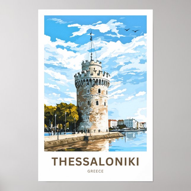 Thessaloniki Griechenland Reisen Print Poster (Vorne)