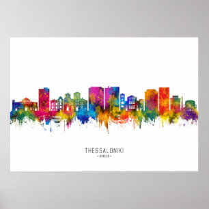 Thessaloniki Griechenland Skyline Poster