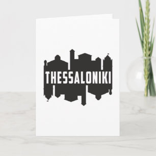 Thessaloniki Griechenland Stadt Skyline Funny Gesc Karte