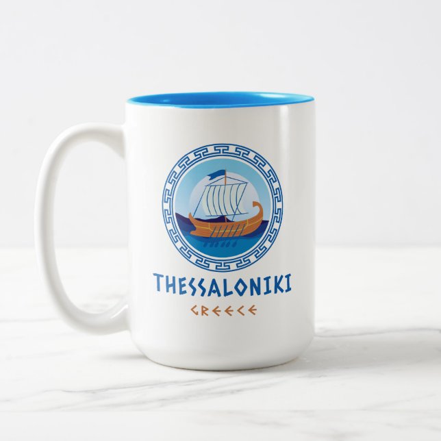 Thessaloniki, Griechenland Zweifarbige Tasse (Links)