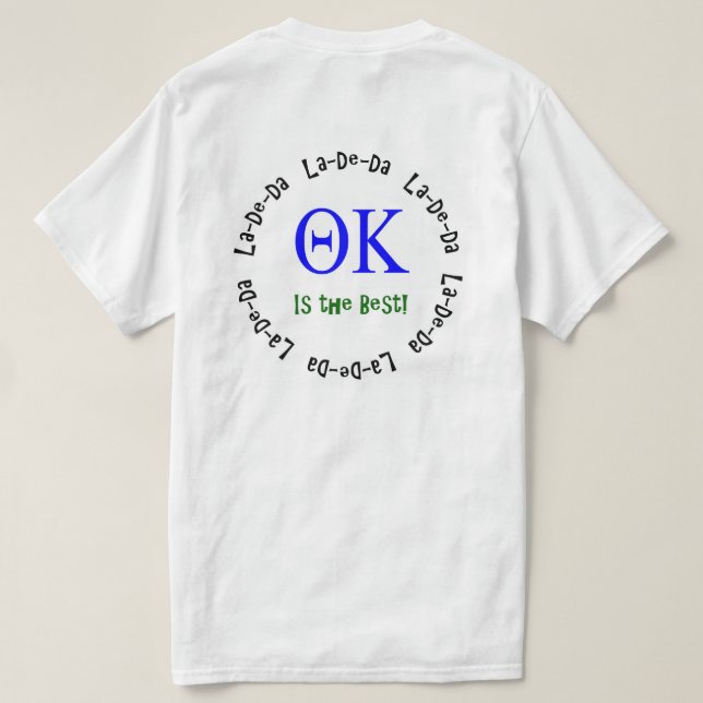 Theta-Kappa La-De-DA Shirt (Design Rückseite)