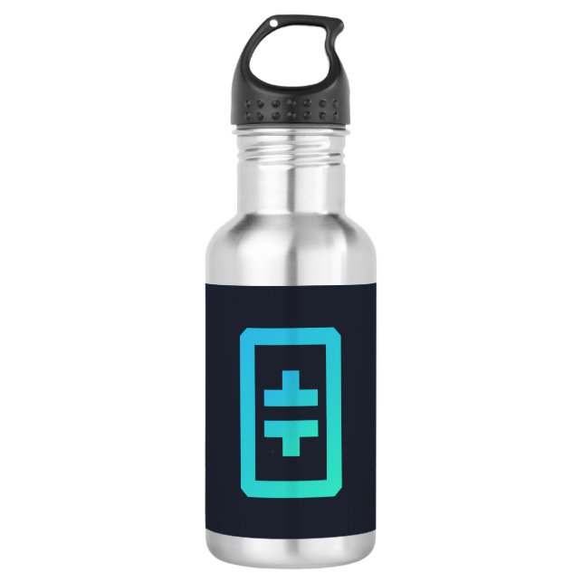 Theta Network THETA Logo Crypto Blockchain Edelstahlflasche (Vorderseite)