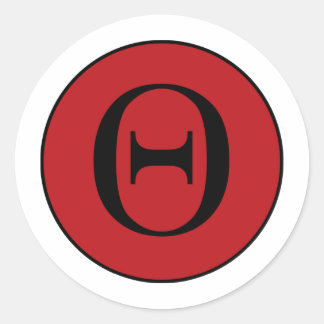 Theta Runder Aufkleber