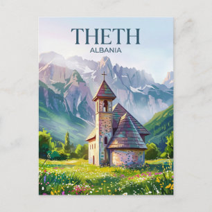 Theth Steinkirche Albanien Postkarte