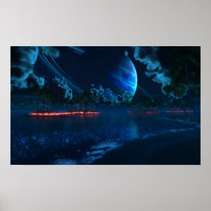 Thetis Tropic Night Leinwand Poster