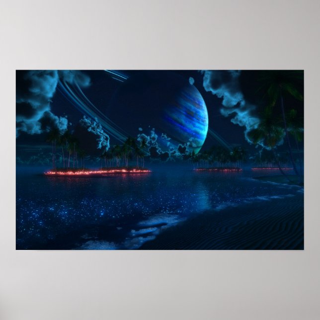 Thetis Tropic Night Leinwand Poster (Vorne)