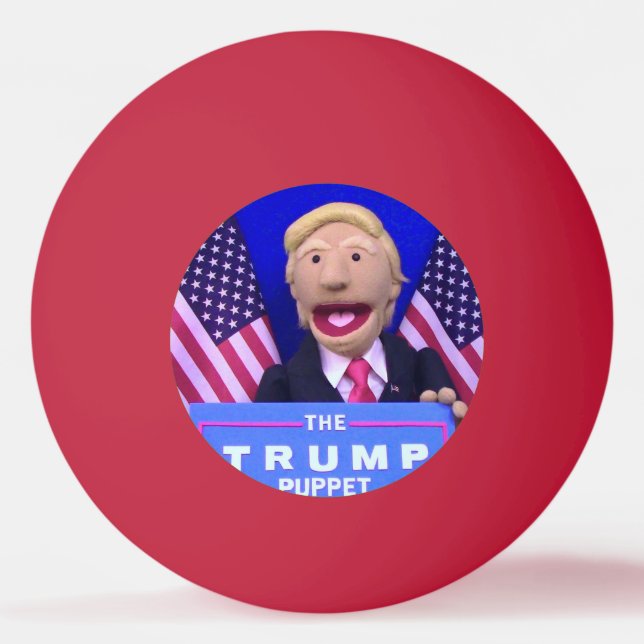 @TheTrumpPuppet roter Klingeln Pong Ball Tischtennisball (Vorderseite)