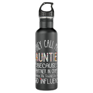 They Call Me Auntie Partner in Crime Aunty Funny A Edelstahlflasche