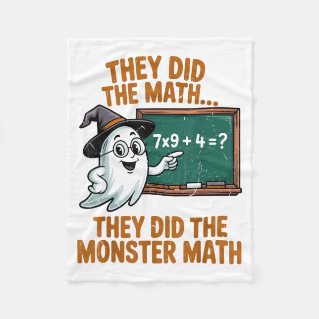 They Did Monster Math Teacher Halloween Costume Pr Fleecedecke (Vorderseite)