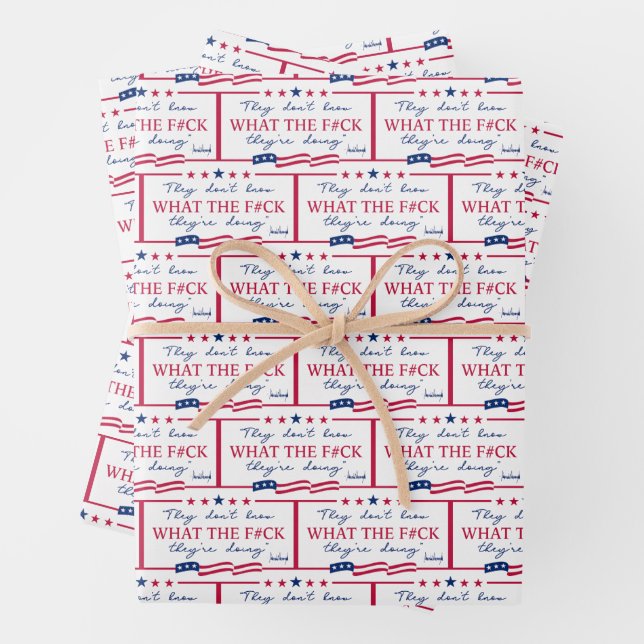 They Don't Know What They're Doing Funny Quote Geschenkpapier Set (Beispiel)
