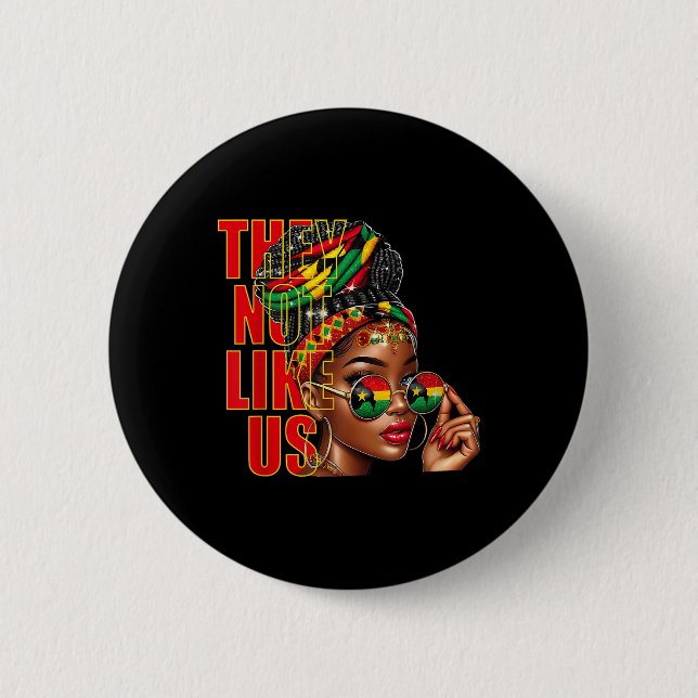 They Dont Like Us Juneteenth 1865 Pride, Black Liv Button (Vorderseite)