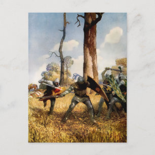 „They Fought on Foot“ von NC Wyeth Postkarte