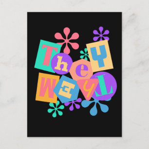 They/them. LGBT+Pride. Liebe siegt. Postkarte