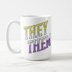 They Them Nichtbinäre Farben Kaffeetasse