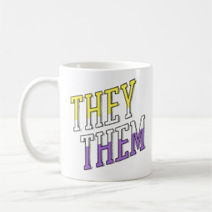 They Them Nichtbinäre Farben Kaffeetasse