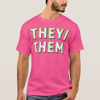 They Them Pronomen Agender Nicht Binär Lgbtq Optic T-Shirt