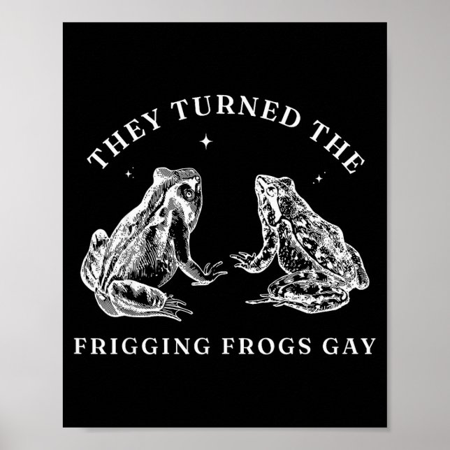 They Turned The Friggin' Frogs Gay Funny Frog Lgbt Poster (Vorne)