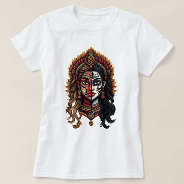 Theyam-Kathakali Fusion - Eine Feier zu Kerala T-Shirt (Design vorne)