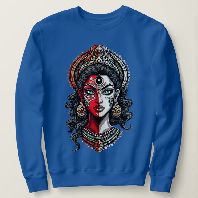 Theyyam-Kathakali Fusion - Power neu definiert Sweatshirt (Design vorne)