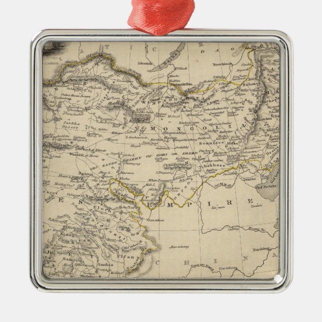 Thibet, die Mongolei und Mandschurei Silbernes Ornament (Vorne)