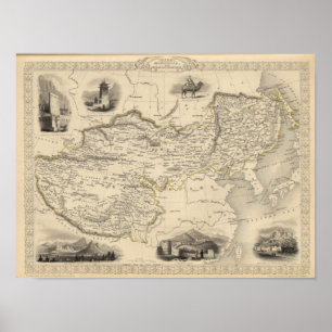 Thibet, Mongolei und Mandchurie Poster