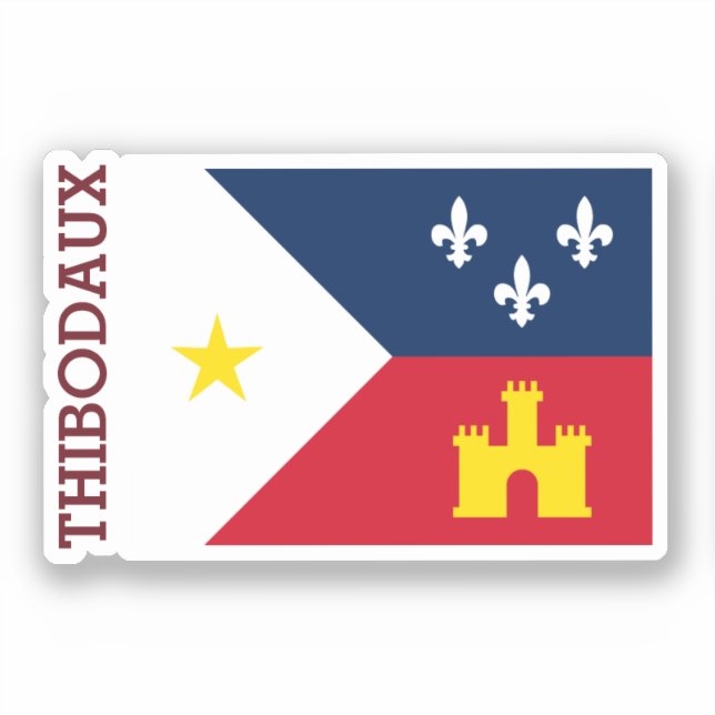 Thibodaux, Louisiana Aufkleber (Vorderseite)