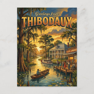 Thibodaux Louisiana Postkarte