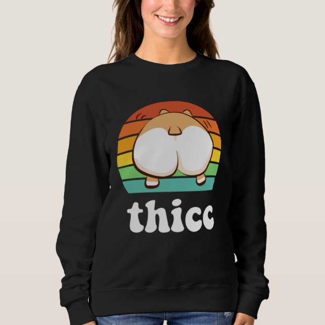 Thicc Corgi Extra Thick Dogs Cute Workout Lifting Sweatshirt (Vorderseite)