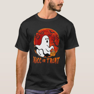 Thicc oder Leckerei Funny Boo Ghost Halloween Pun T-Shirt