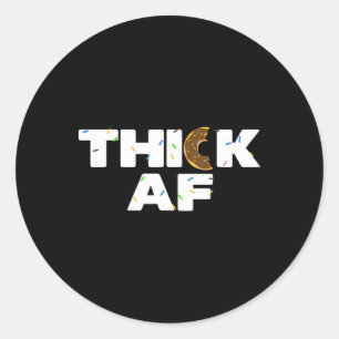 Thick Af Funny Donut Fitness WeightLifting Runder Aufkleber