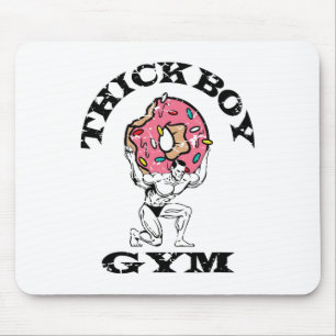 Thick Boy Gym Club stört Retro Old School Bod Mousepad