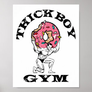 Thick Boy Gym Club stört Retro Old School Bod Poster
