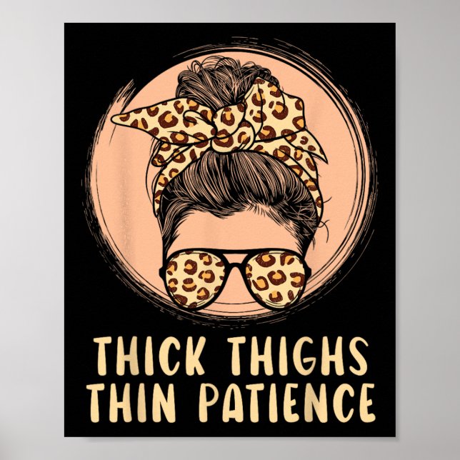Thick Thick Thin Patience Gym Fitness Workout Exe Poster (Vorne)