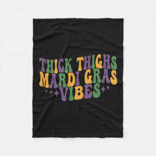 Thick Thighi Mardi Gras Festival Moon and Stars Fleecedecke