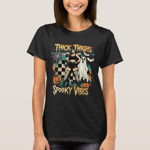 Thick Thighs Soky Vibes Funny Ghost Halloween T-Shirt